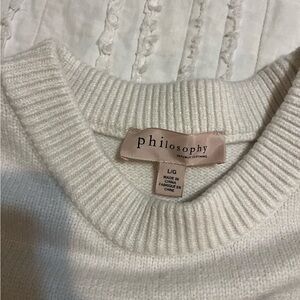 Philosophy Women's Soft Cream Crew Neck Sweater